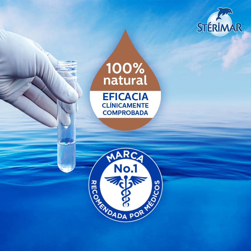 Stérimar Cobre, Lubricante Nasal 100% Natural con Solución de Agua de Mar y Cobre, Auxiliar en Infecciones Respiratorias para Toda la Familia,100 ml