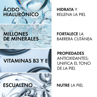 Vichy Minéral 89 Crema Hidratante Facial para Todo Tipo de Piel 50ml | Fortalece la Barrera Cutánea, Proporciona hasta 72h de Hidratación Intensa, con Ácido Hialurónico