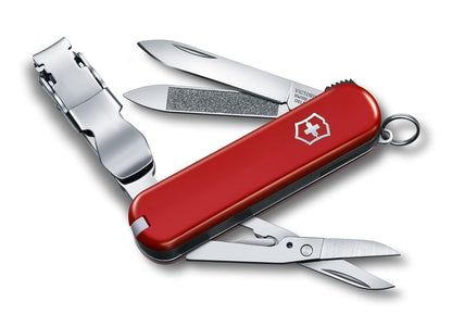 Victorinox Nail Clip 580, color Rojo Transparente, 8 Usos