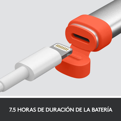 Logitech Crayon, Lápiz Digital Crayon para Todos los iPads (Versiones de 2018 y posteriores) con tecnología Apple Pencil, diseño estabilizador y Punta Inteligente dinámica.
