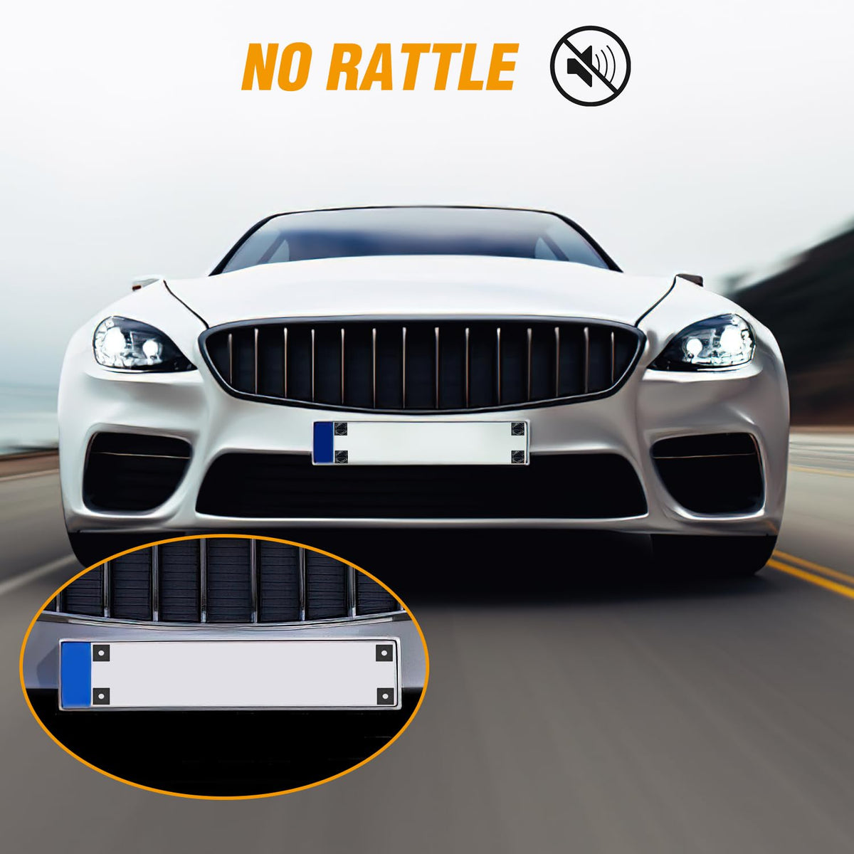GOOACC - Juego de tornillos para matrículas delanteras y traseras en automóviles, todoterrenos y camiones, chapados en zinc negro, a prueba de óxido y antisonajero (juego de 8)