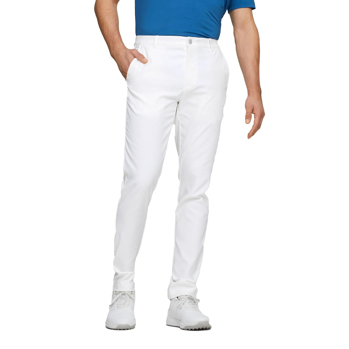 PUMA Golf pantalón Dealer a medida para hombre - 32W x 30L - blanco (White Glow)
