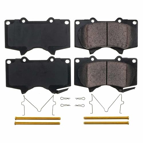 PowerStop Z17 - Pastillas de freno de cerámica de repuesto delanteras 17 | Toyota Tacoma, Toyota 4Runner, pastillas de freno de cerámica Tundra + accesorios de instalación