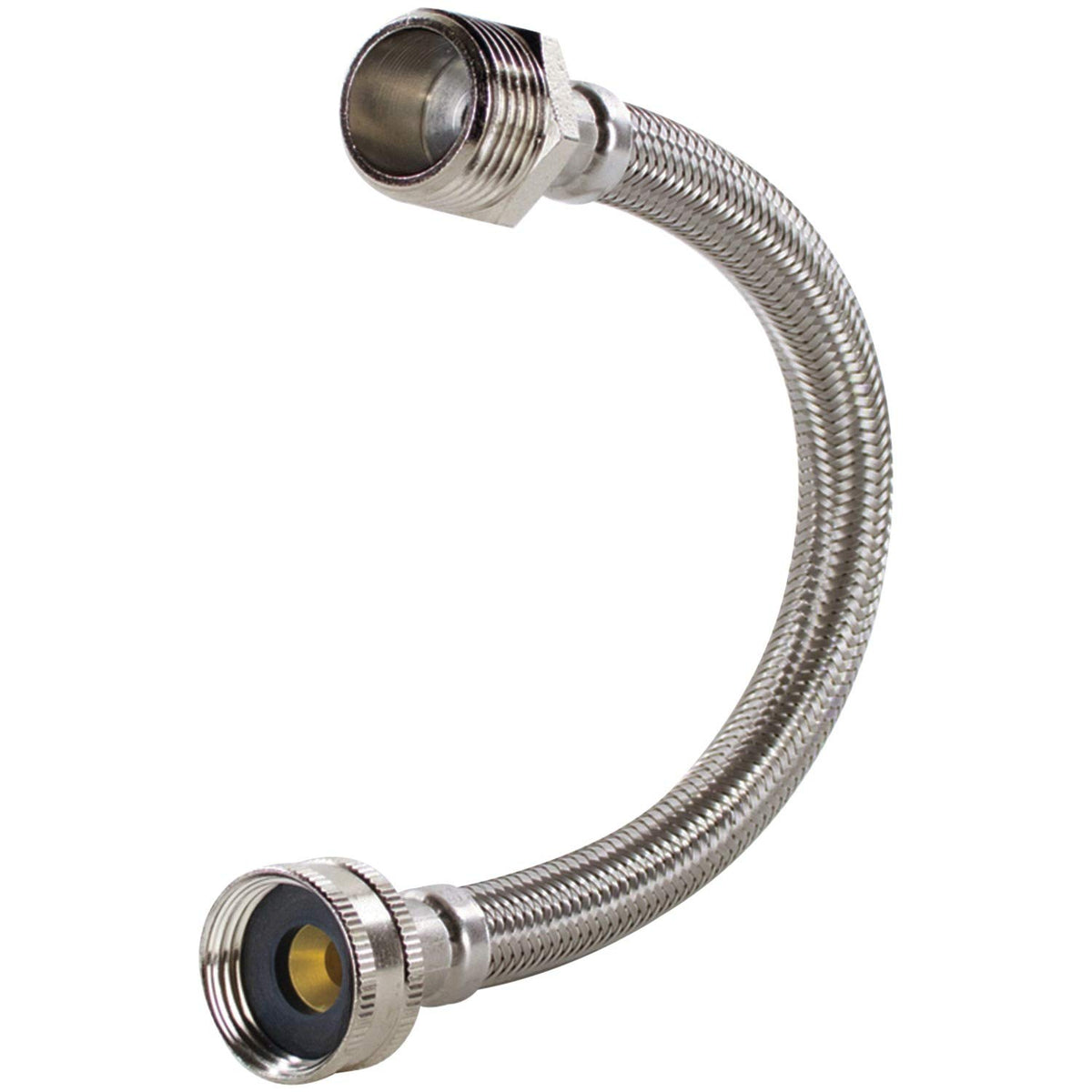 Certified Appliance Accessories WI12SSFM Braided Stainless Steel Water-Inlet Hose, 1 ft