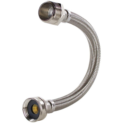 Certified Appliance Accessories WI12SSFM Braided Stainless Steel Water-Inlet Hose, 1 ft