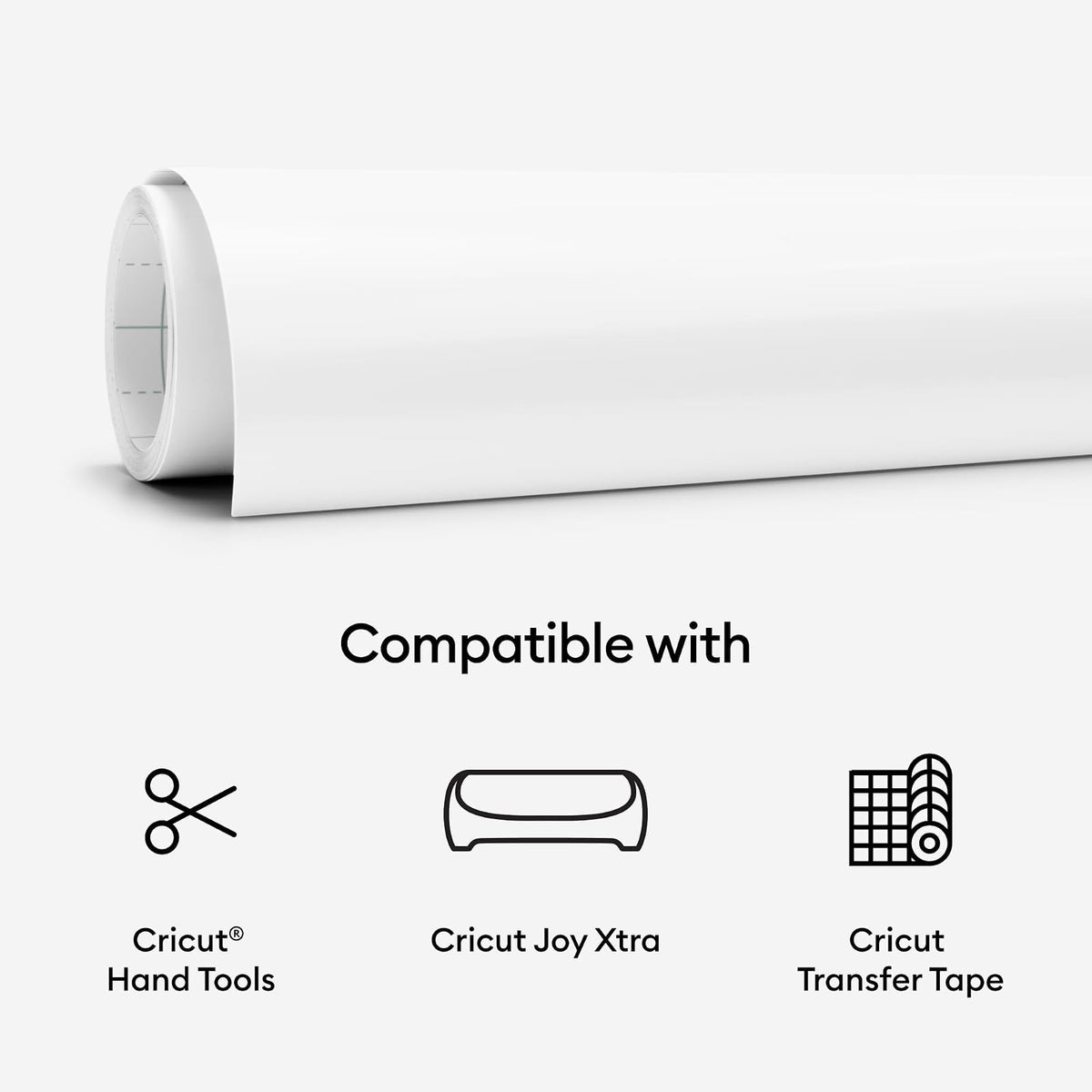 Cricut Joy Xtra Smart Vinilo extraíble, color blanco