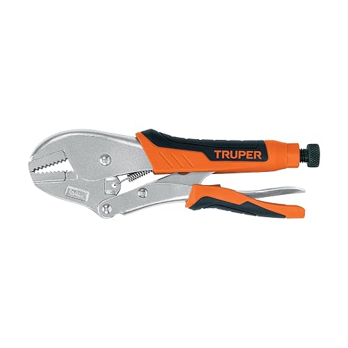Truper PPT-10RX, Pinza de presión 10", mordaza recta, mango de vinil