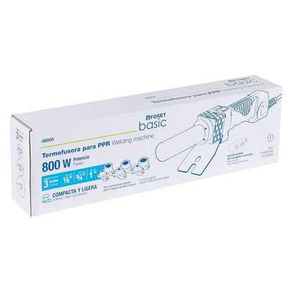 Foset Basic CV-TER06, Termofusora de 800 W para PPR ciclo de trabajo continuo