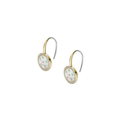 Fossil Aretes jf04867710 classic mother of pearl de acero inoxidable en color dorado para dama