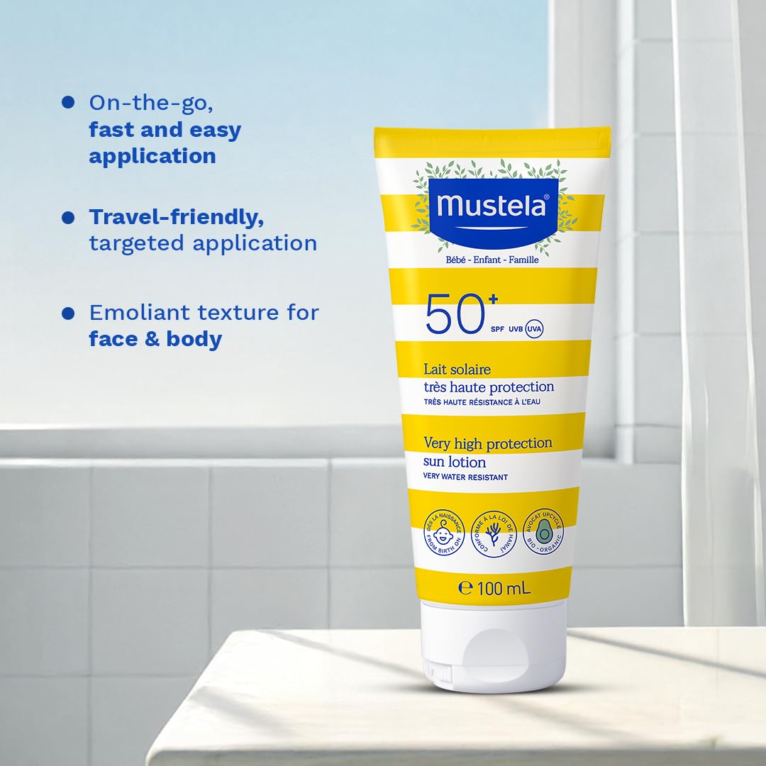 Mustela Loción Solar De Alta Protección FPS 50+, 100ml