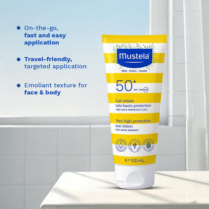 Mustela Loción Solar De Alta Protección FPS 50+, 100ml