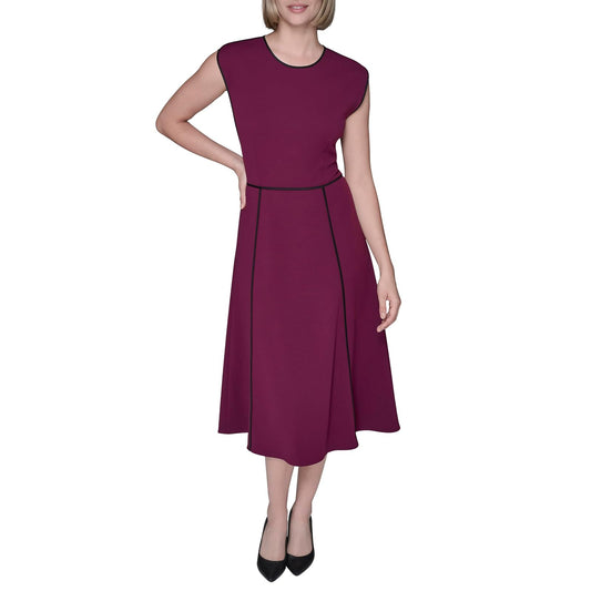 Karl Lagerfeld Sleeveless Scuba Crepe Wear to Work Midi Dress Vestido Informal Mujer
