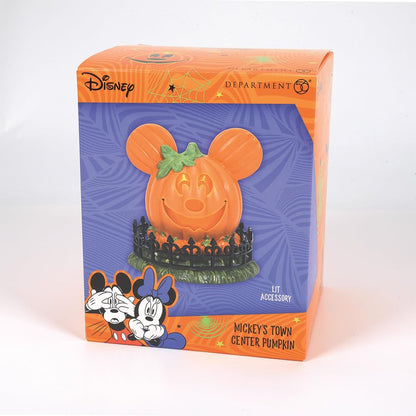 Department 56 Disney Village - Figura iluminada para Halloween, diseño de Mickey Mouse Town Center, 10.2 cm, Multicolor