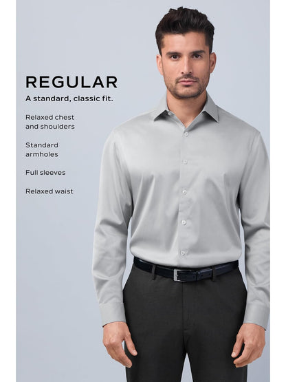 Van Heusen Camisa de vestir, ajuste regular, para hombre