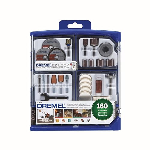 Dremel 710-08 Kit de accesorios de todo propósito para herramienta giratoria, 160 piezas, 710-08, Set de accesorios, 1