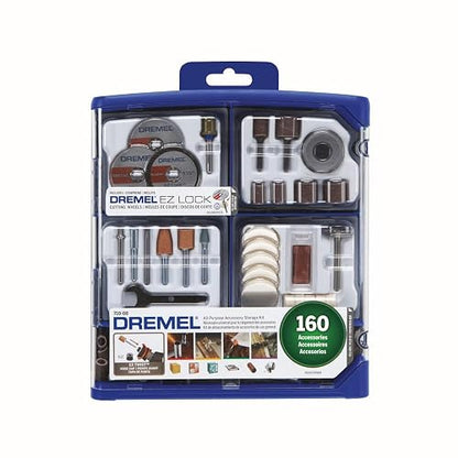 Dremel 710-08 Kit de accesorios de todo propósito para herramienta giratoria, 160 piezas, 710-08, Set de accesorios, 1
