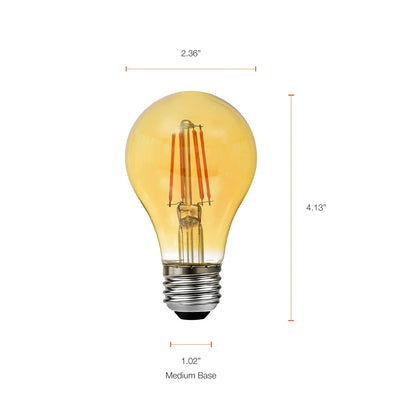 Sylvania Home Lighting 74694 Sylvania foco LED de filamento, A19-40W, Amber Finish