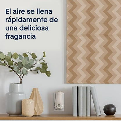 Glade Aceites Naturales Aromatizante de Ambiente Continuo, Repuesto Econopack, Aroma Manzana y Canela, 63 ml