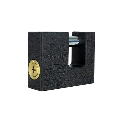 Phillips Candado De Hierro para Cortina Modelo Tx-110 Negro