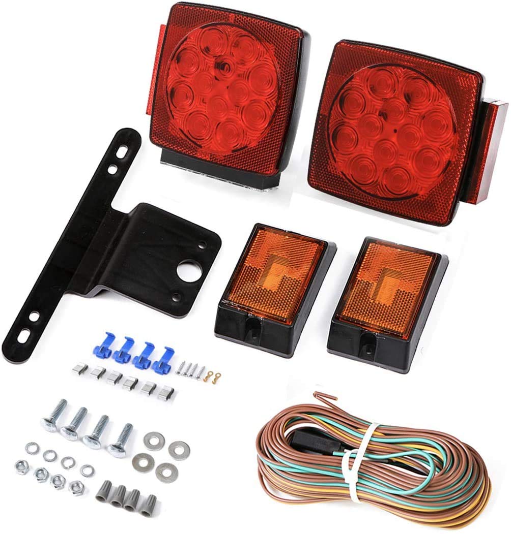 MaxxHaul Kit de Luces LED Sumergibles 50520, 12 V, para Vehículos Menores de 203 cm, Negro