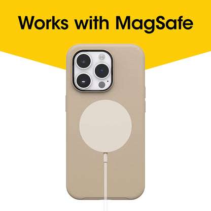 OtterBox SYMMETRY SERIES+ Antimicrobial Funda con MagSafe para iPhone 14 Pro (ONLY) - DONT EVEN CHAI (Cafe)