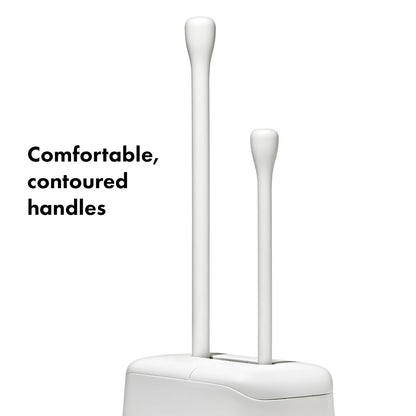 OXO Good Grips - Juego de escobillas de Inodoro y émbolo | OXO Good Grips - Juego de escobillas de inodoro y émbolo, color blanco