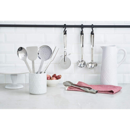 All-Clad Specialty - Utensilios de cocina de acero inoxidable con pinzas de bloqueo para cocina, utensilios de cocina, plata
