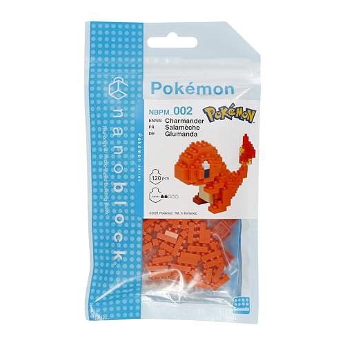 Nanoblock - Pokémon - Charmander, Kit de construcción de la Serie Pokémon