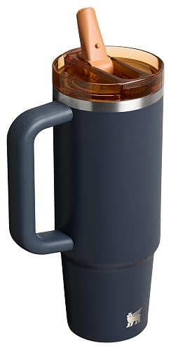 Stanley Quencher ProTour - Vaso con popote abatible con Tapa a Prueba de Fugas, 30 onzas, popote y Mango Integrados, Soporte para Vasos Compatible para Viajes, Taza de Acero Inoxidable aislada, sin