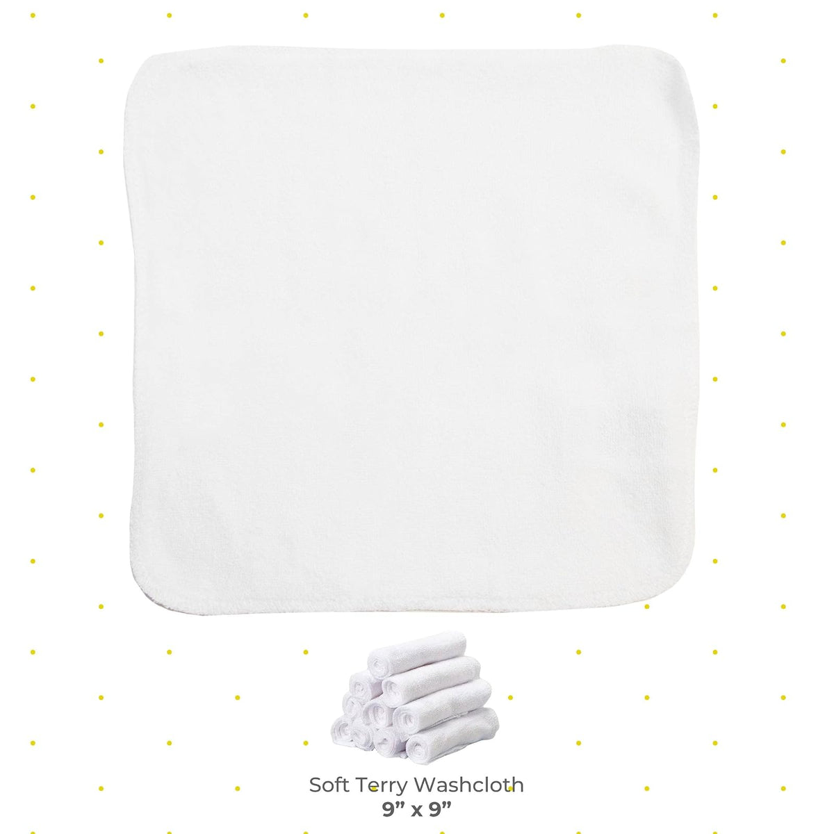 Spasilk - Juego de Toallas para niños y niñas recién Nacidos, Juego de Toallas de Rizo Suave, Paquete de 20, Color Blanco