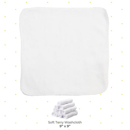 Spasilk - Juego de Toallas para niños y niñas recién Nacidos, Juego de Toallas de Rizo Suave, Paquete de 20, Color Blanco