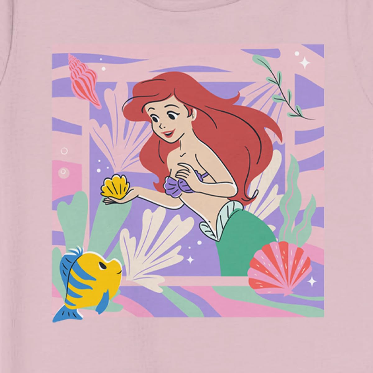 Disney Princesas La Sirenita Ariel Playera Casual Estampada para Niñas