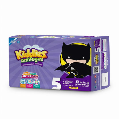 Kiddies Antifugas Pañales, T5 Extra Grande, 160 pañales