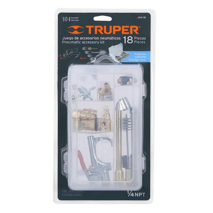 Truper JAN-18, Juego de 18 piezas para compresor de aire