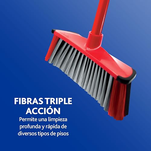 Vileda Escoba 3 en 1, Tiene Esquina Antichoques Que Cuida Tus Muebles, Barre Polvo y Limpia Pisos.