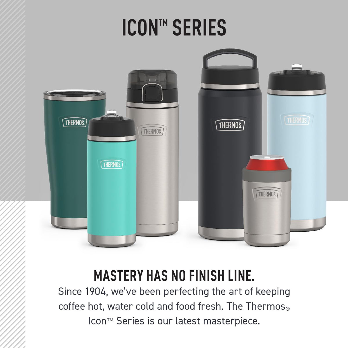 THERMOS ICON SERIES, botella de agua con boquilla - 18 onzas, color lima, botella de agua aislada al aspiradora de acero inoxidable con tapa