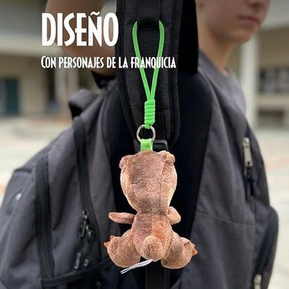Ruz Llavero Peluche Jurassic Park 10 cm Suave con Aro Metálico | Accesorio para Mochila Bolsa o Llaves | Diseño Ligero y Resistente Ideal para Uso Diario o Regalo | Multicolor