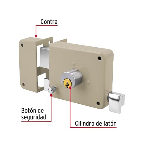 Hermex CS-75I, Cerradura de sobreponer, clásica, instala-fácil, izquierda