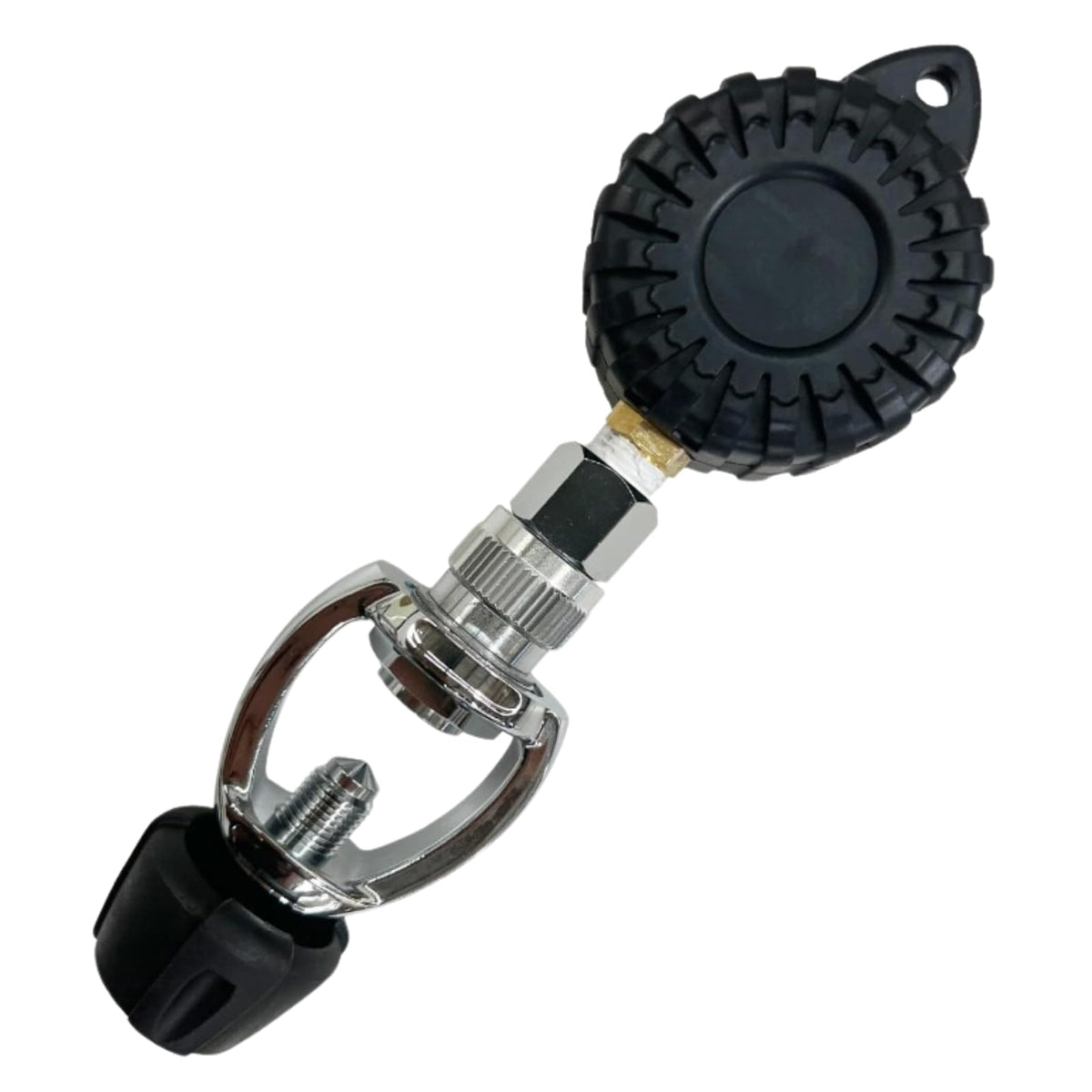 Scuba Choice - Comprobador de presión de tanque de yugo de buceo 5000 PSI 350 BAR - Medidor de presión preciso para tanques de válvulas de yugo 7 pulgadas de largo 2-1/4 pulgadas de ancho - Fabricado