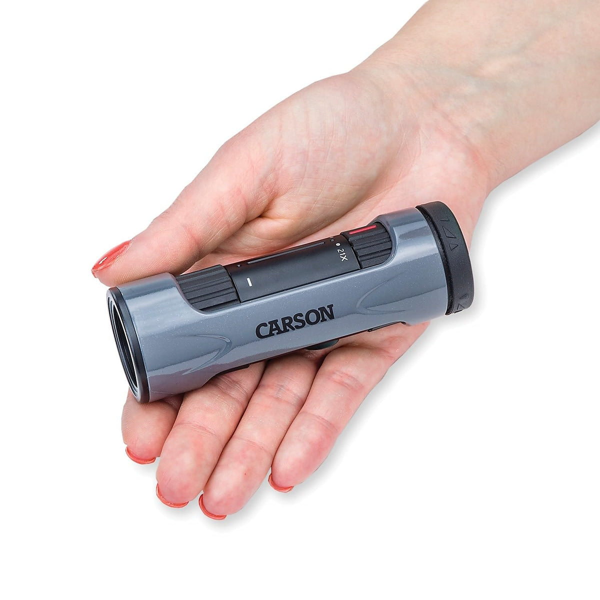 Carson MonoZoom Monocular, Unisex Adulto,- Gris