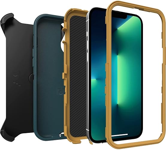Otterbox Funda para iPhone 13 Pro MAX Y iPhone 12 Pro MAX Defender Series - Hunter, Resistente Y Duradera, con Protección De Puerto, Incluye Soporte De Clip De Funda Verde
