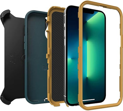 Otterbox Funda para iPhone 13 Pro MAX Y iPhone 12 Pro MAX Defender Series - Hunter, Resistente Y Duradera, con Protección De Puerto, Incluye Soporte De Clip De Funda Verde
