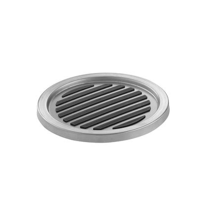 Interdesign Forma Set de 4 Posavasos, Acero Inoxidable Cepillado/Negro