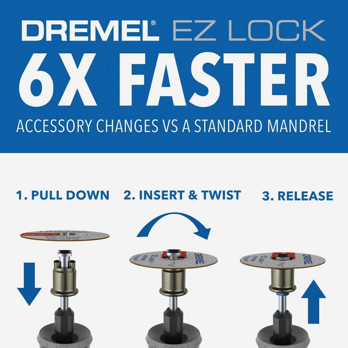 Dremel 2615E728AB Set/Kit de Accesorios EZ Lock, 11 piezas