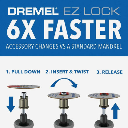 Dremel 2615E728AB Set/Kit de Accesorios EZ Lock, 11 piezas