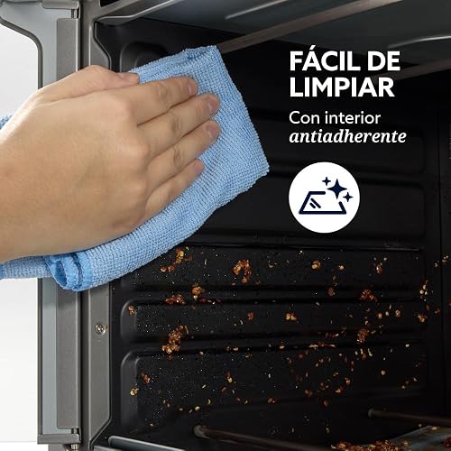 Oster Horno, con Freidora de Aire, de 42 L de Capacidad, con Interior Antiadherente, para Freír al Aire, Hornear, Asar, Tostar, Convección, Accesorios Incluidos, Color Gris, TSSTTV42FDMAFNS-013