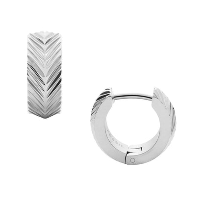 Fossil - arete colgantes de acero inoxidable para mujer - Plateado - Plata (MU119338)