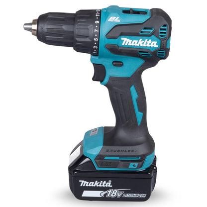 Makita - Rotomartillo atornillador Inalambrico 18V - Modelo DHP490WVE (Incluye 2 baterías, cargador y estuche rígido)