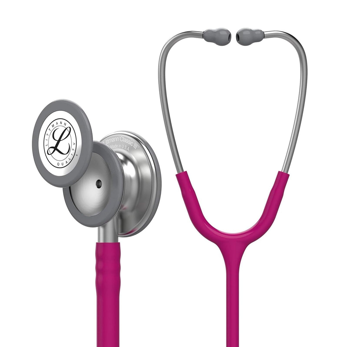 3M Littmann Estetoscopio Classic III, Manguera Color Frambuesa, Acabado Standard, 69 cm (Modelo 5648)