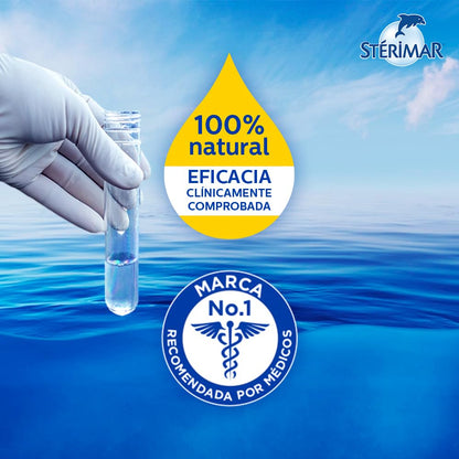 Stérimar Solución Humidificante Nasal Bebé 50 ml. | Mejora la Respiración. Para la Higiene y Limpieza Diaria. Con Boquilla Pediátrica de Seguridad. Facilita la Alimentación.